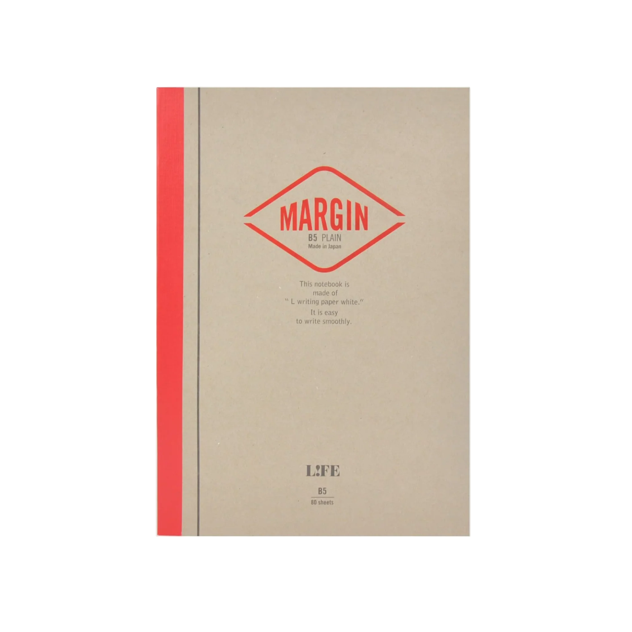 Apica - Margin note book B5 80 sheets | Red Plain