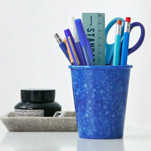 Hightide Penco - Marble Pen Stand | Navy