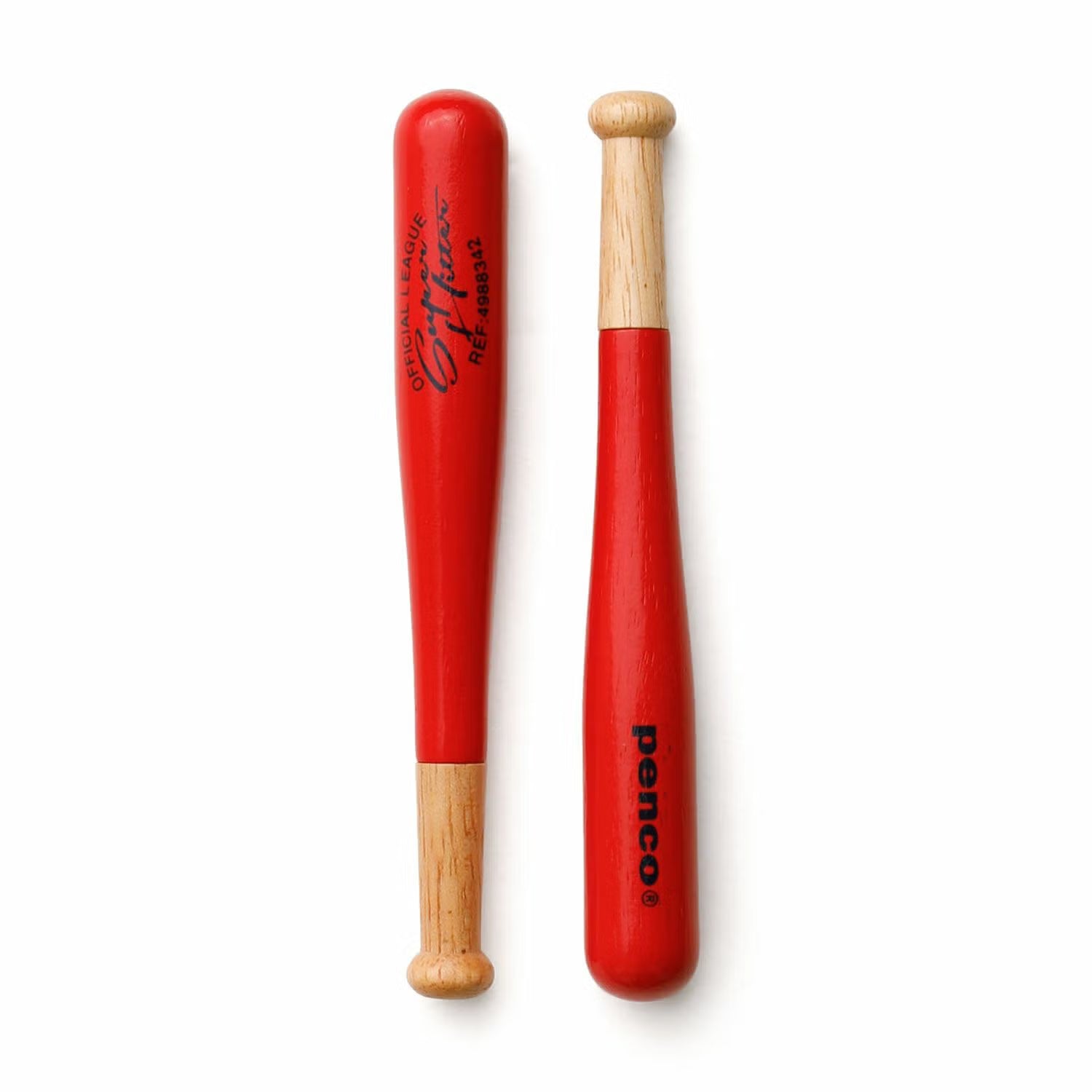 Hightide Penco Bat Pen in red, showing the brass writing tip