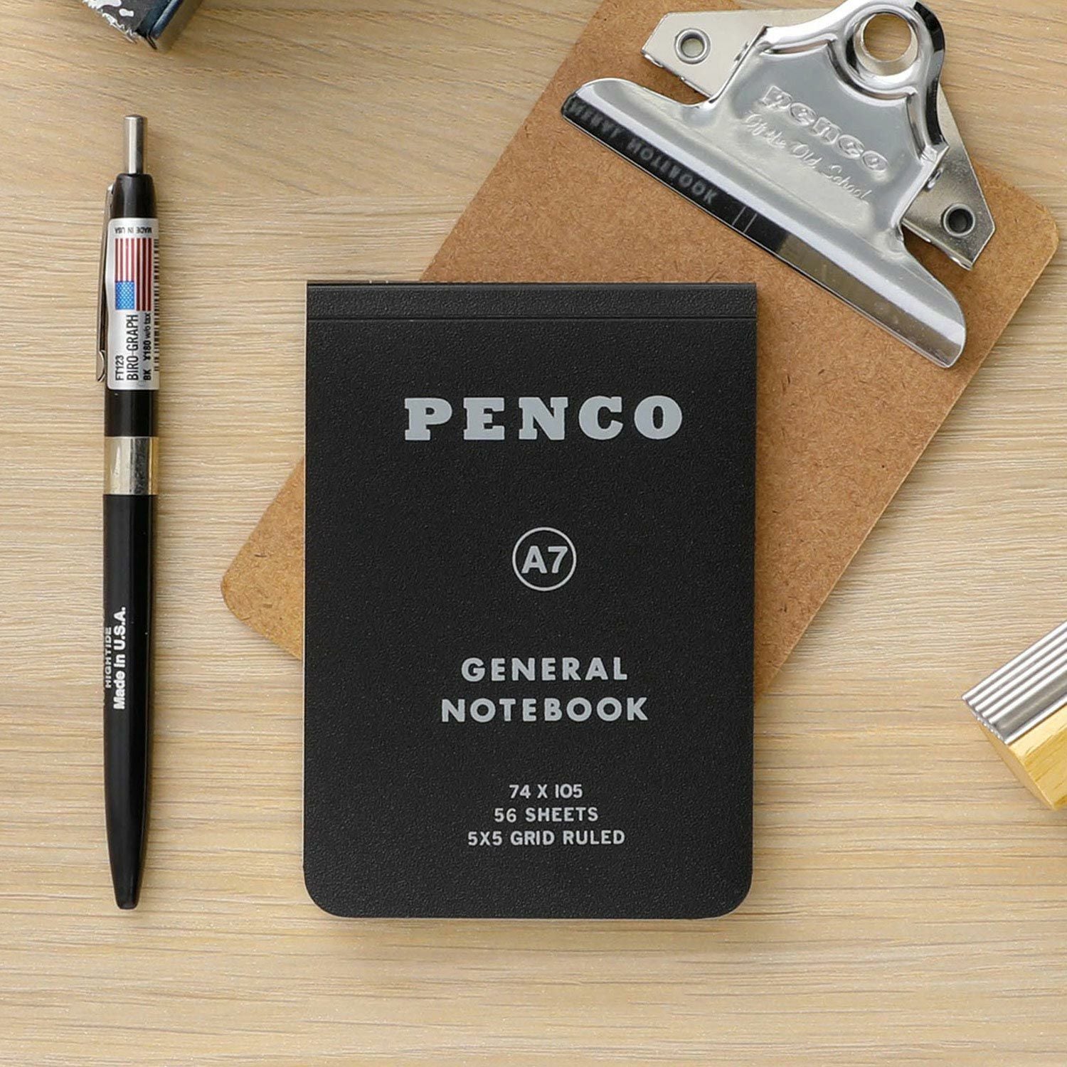 Hightide Penco - Soft PP Notebook A7 | Black