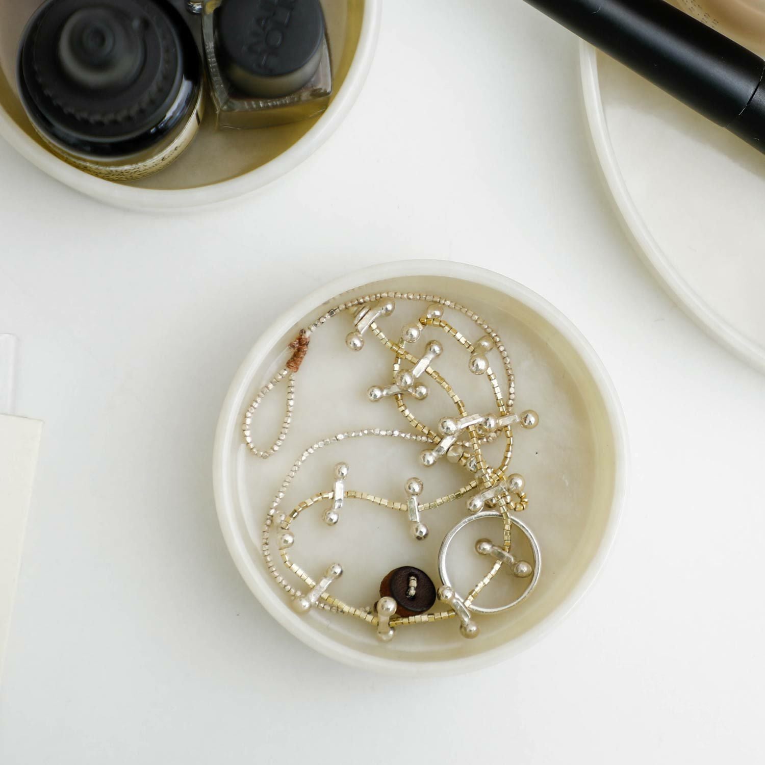 Hightide Penco - Marble Stacking Tray | ivory