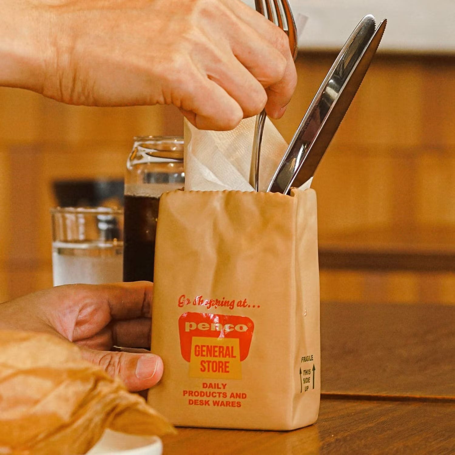 Brown Bag Pen Pot