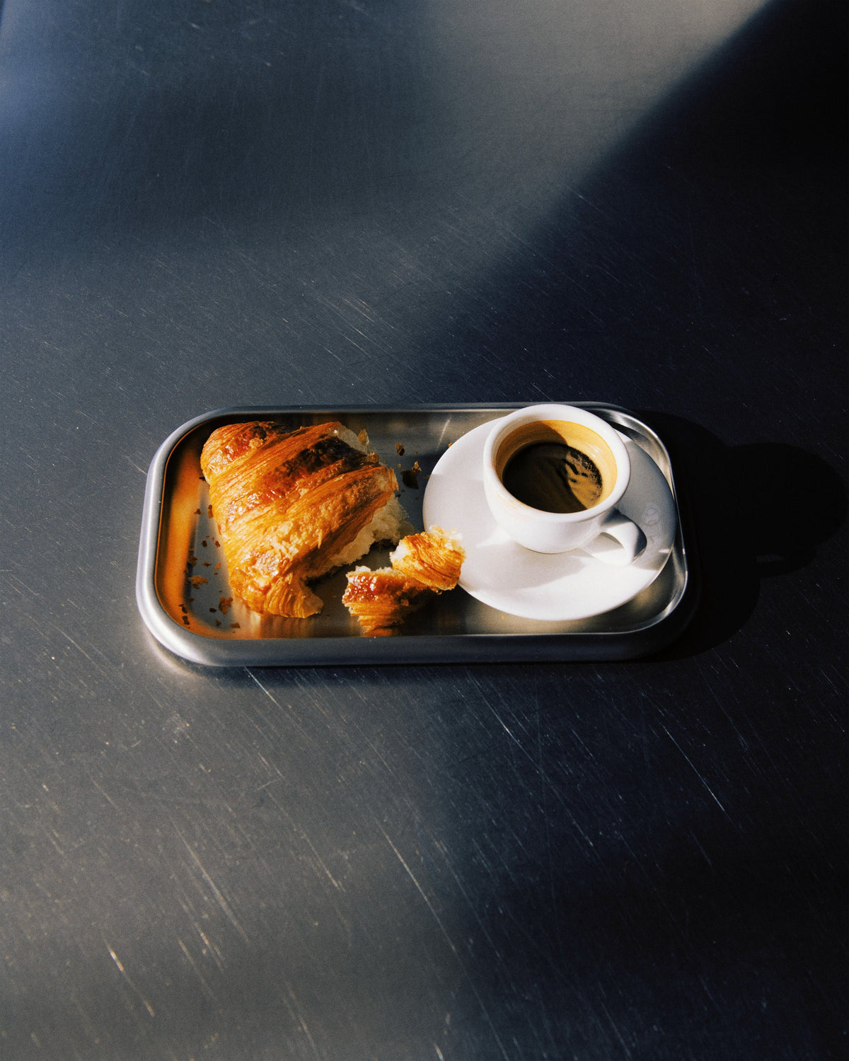 Small Steel Serving Tray – Brushed