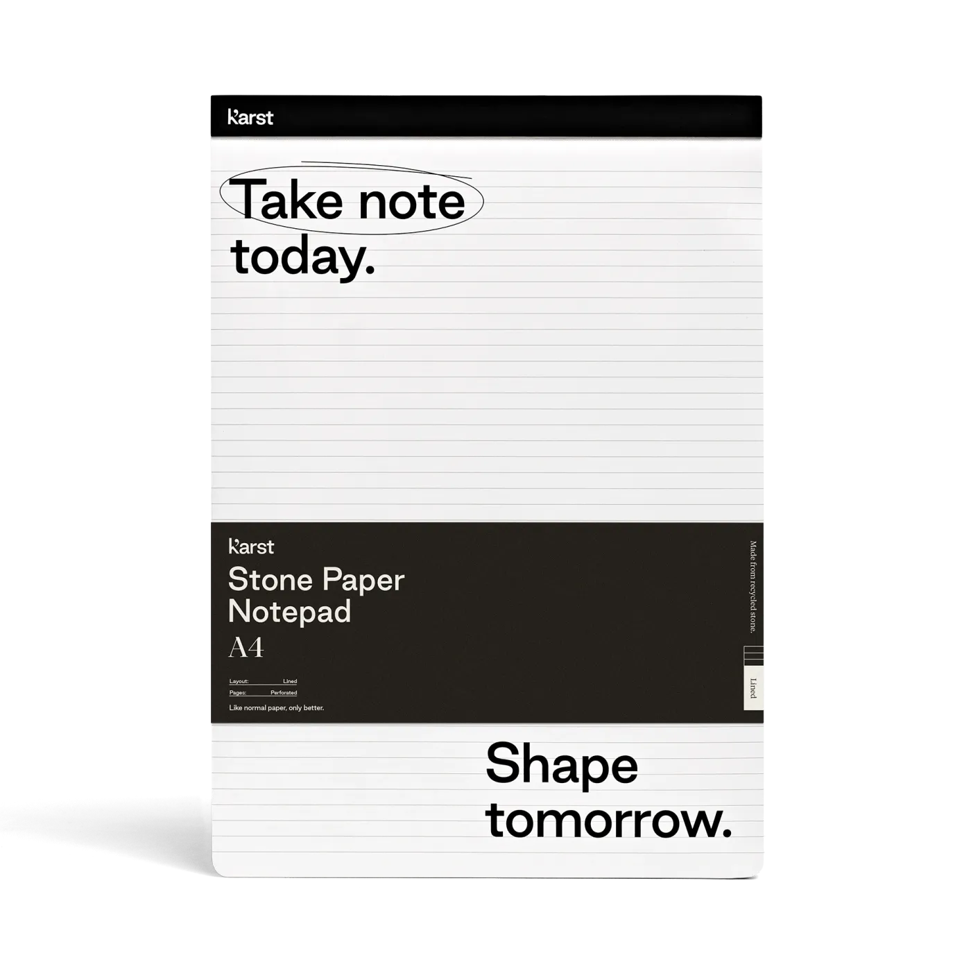 Karst - A4 Stone Paper Notepad | Lined
