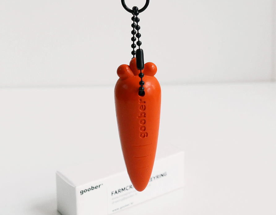 Goober - Farm Crayon Keyring | Carrot