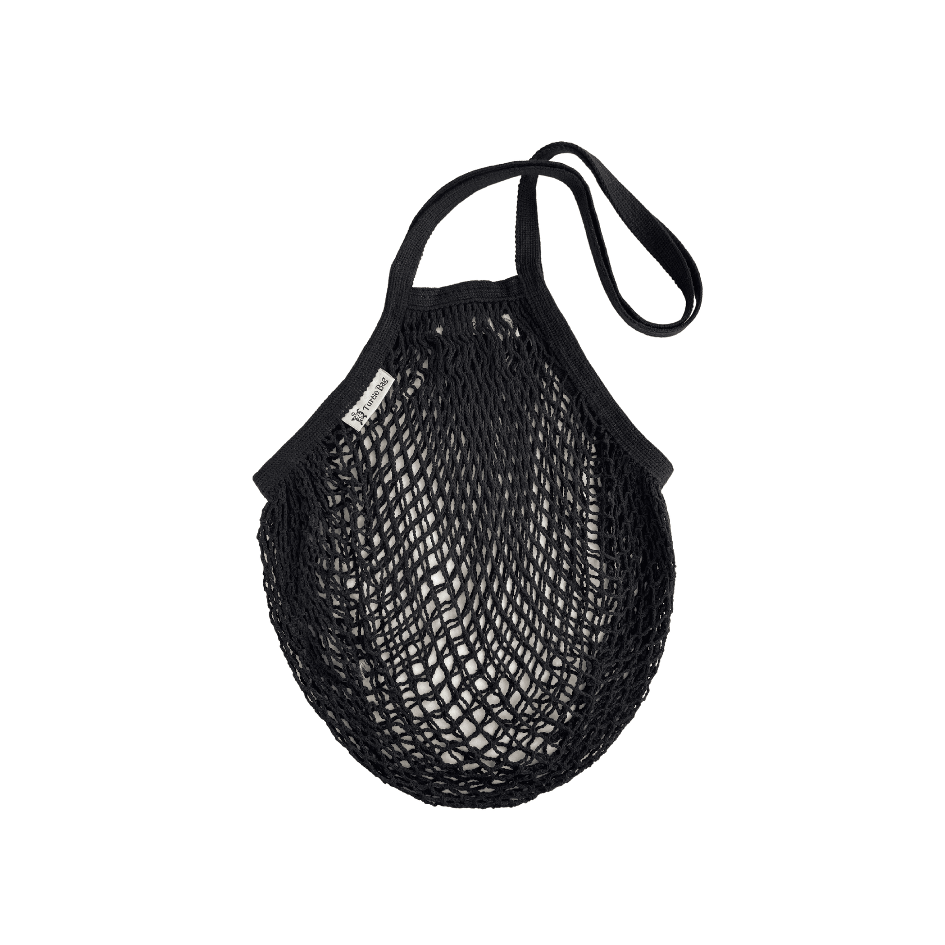 Turtle Bags - Organic Long Handled String Bag | Black