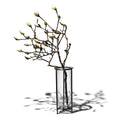 Glass Tube Vase with Steel Stand