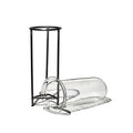 Glass Tube Vase with Steel Stand
