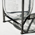 Glass Tube Vase with Steel Stand