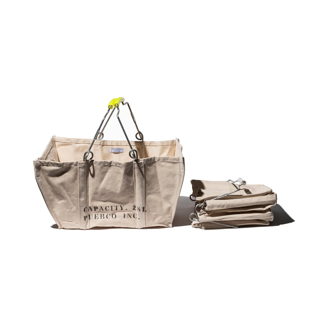 Puebco - Canvas Market Basket Yellow Handle