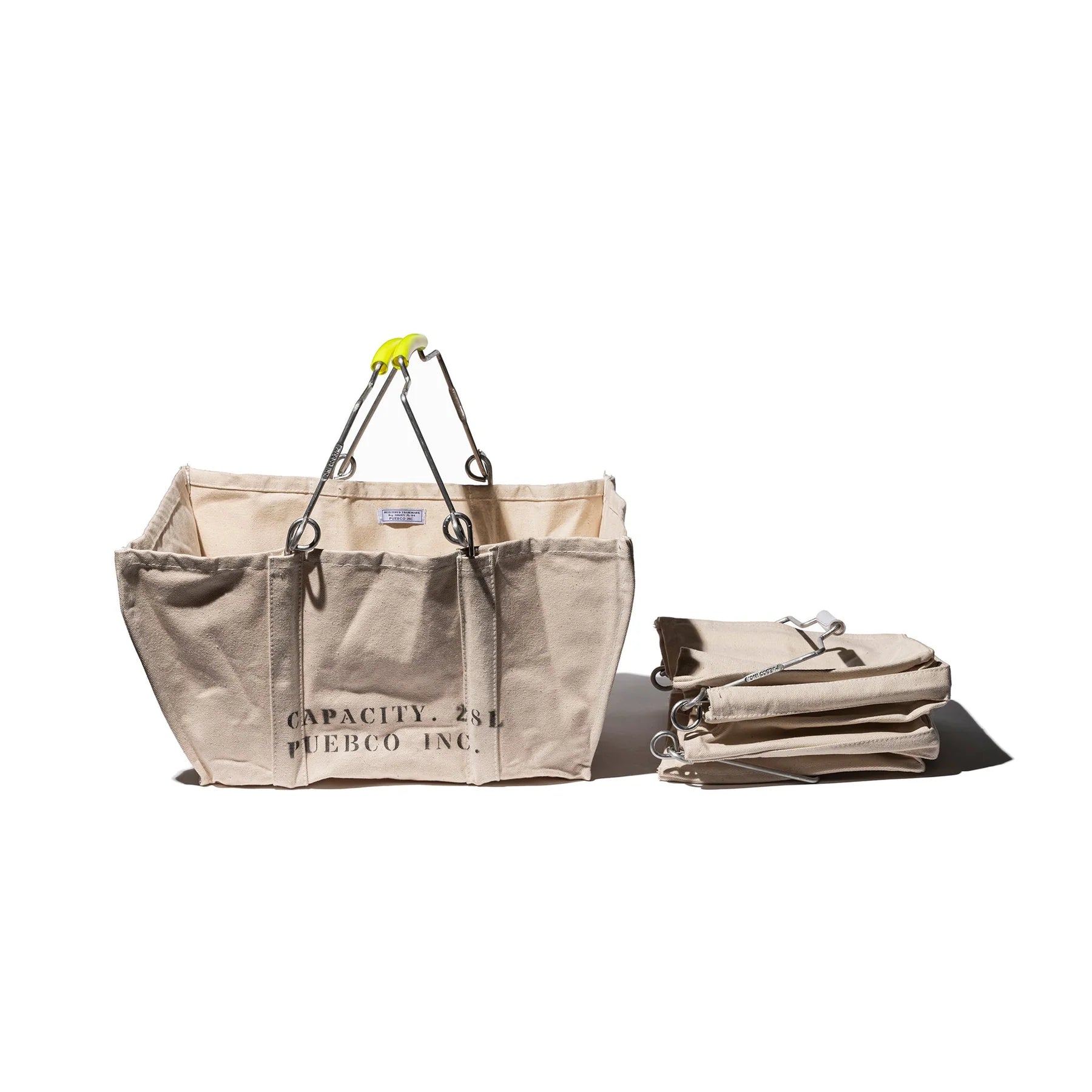 Puebco - Accordion Market Basket Yellow Handle