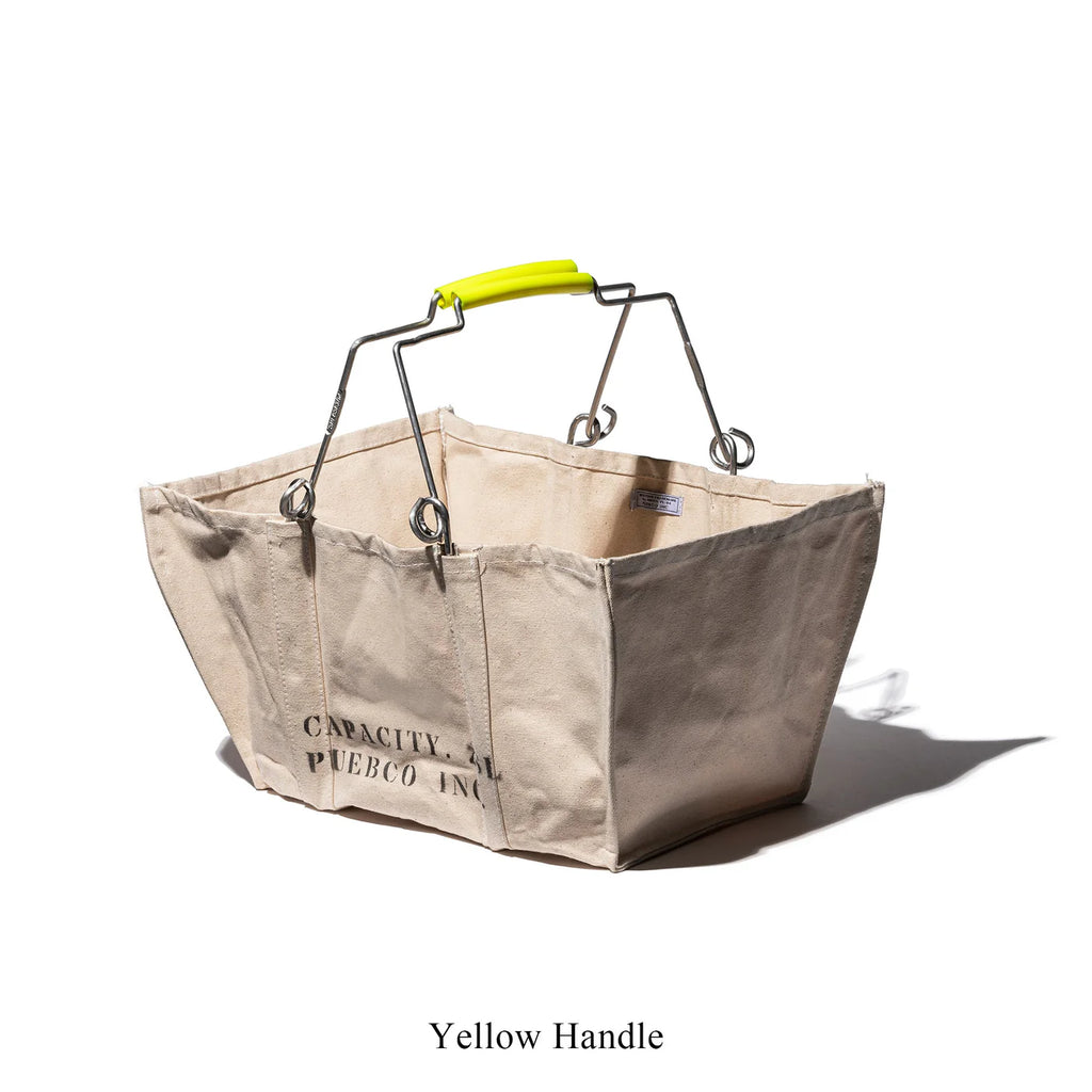 Puebco - Canvas Market Basket Yellow Handle