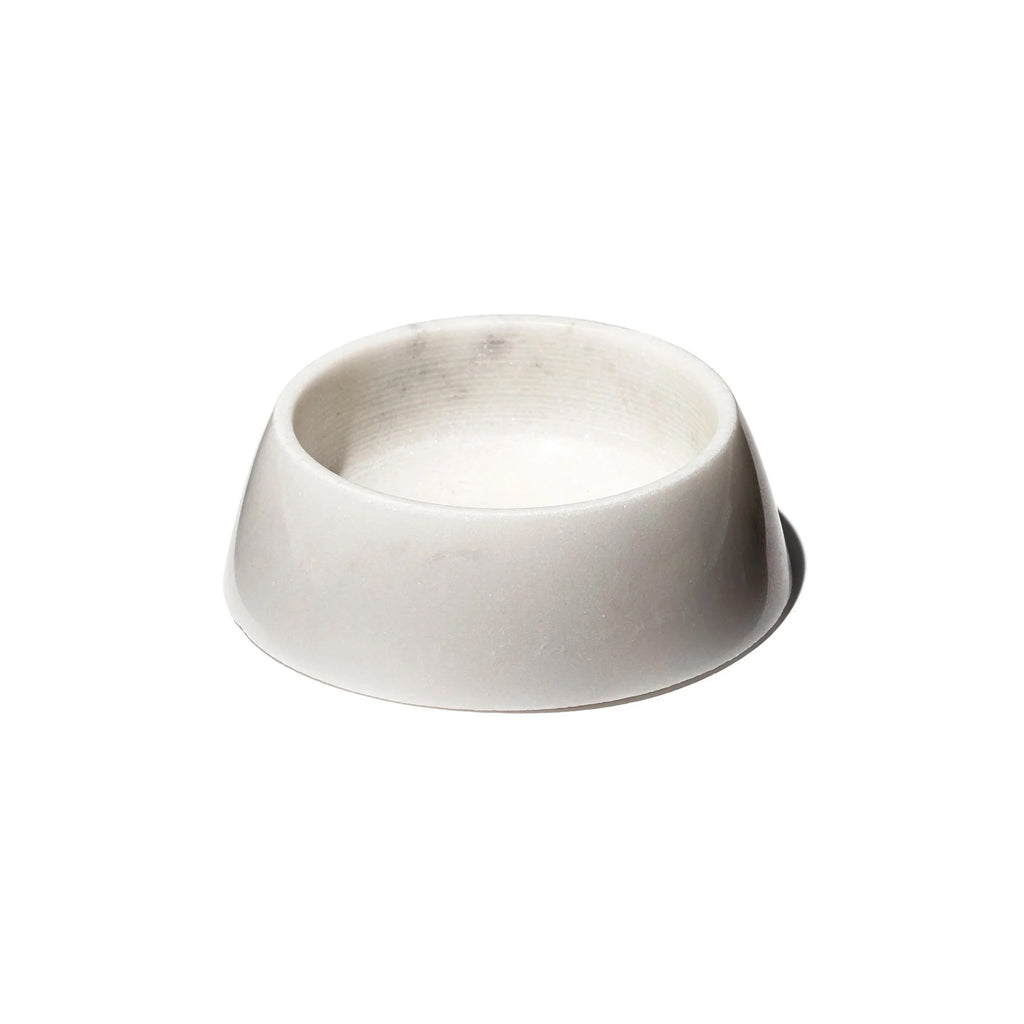 Puebco - Marble Pet Bowl | White Stone