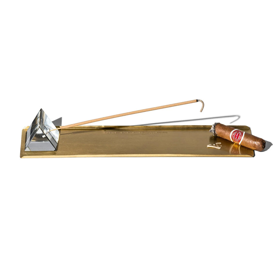 Puebco Prism Incense Holder With Brass Tray – detail