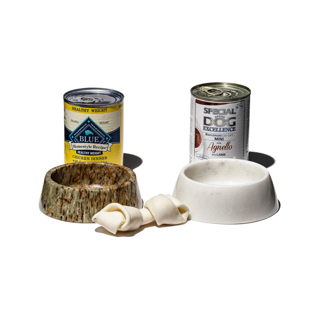 Puebco - Marble Pet Bowl | Mix Colour
