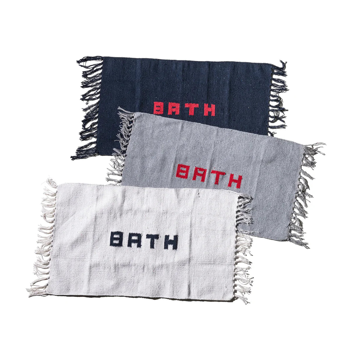 Handloomed Recycled Yarn Bath Mat – Light Grey