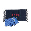 Handloomed Recycled Yarn Bath Mat – Navy