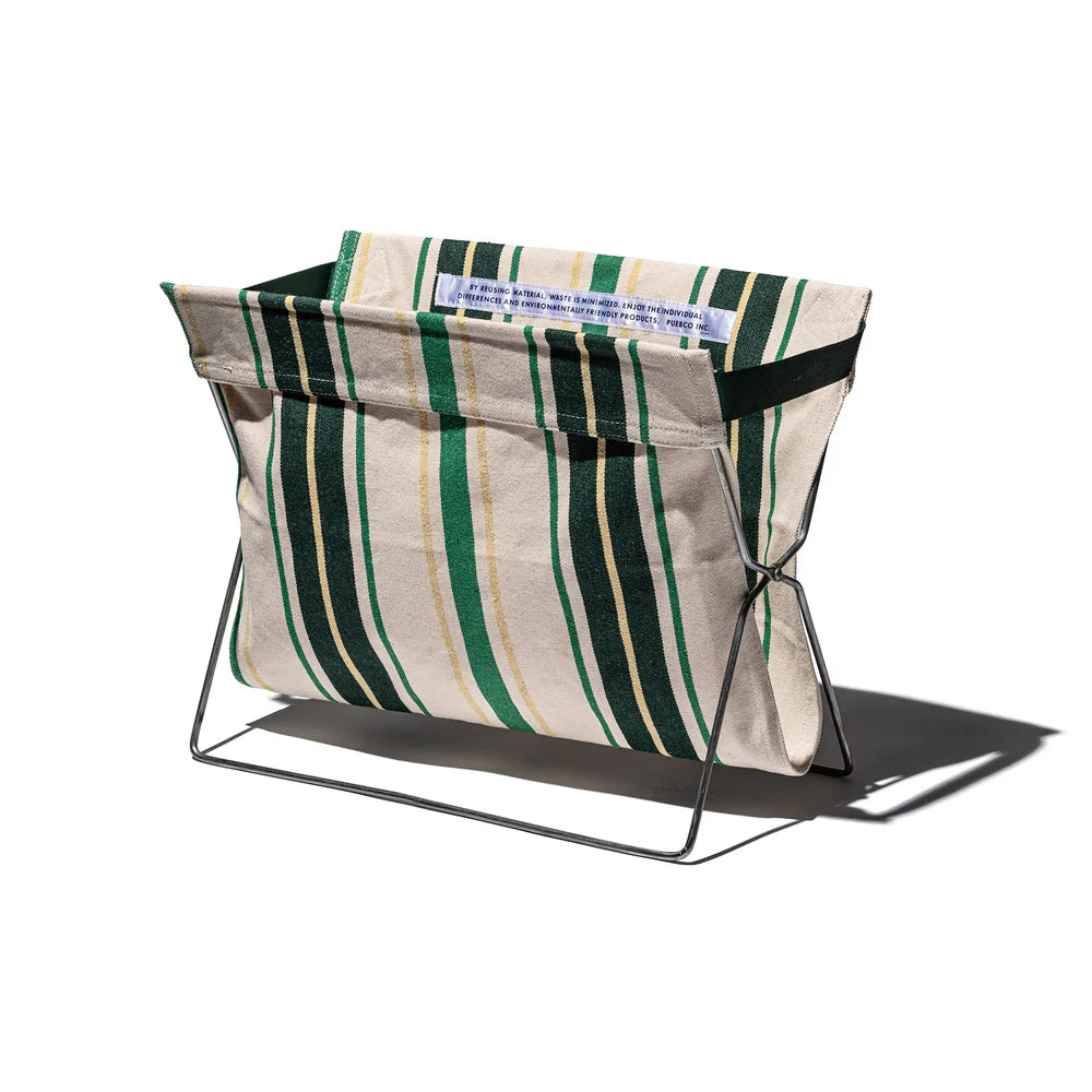Folding Bag Storage For Café – Green Stripes