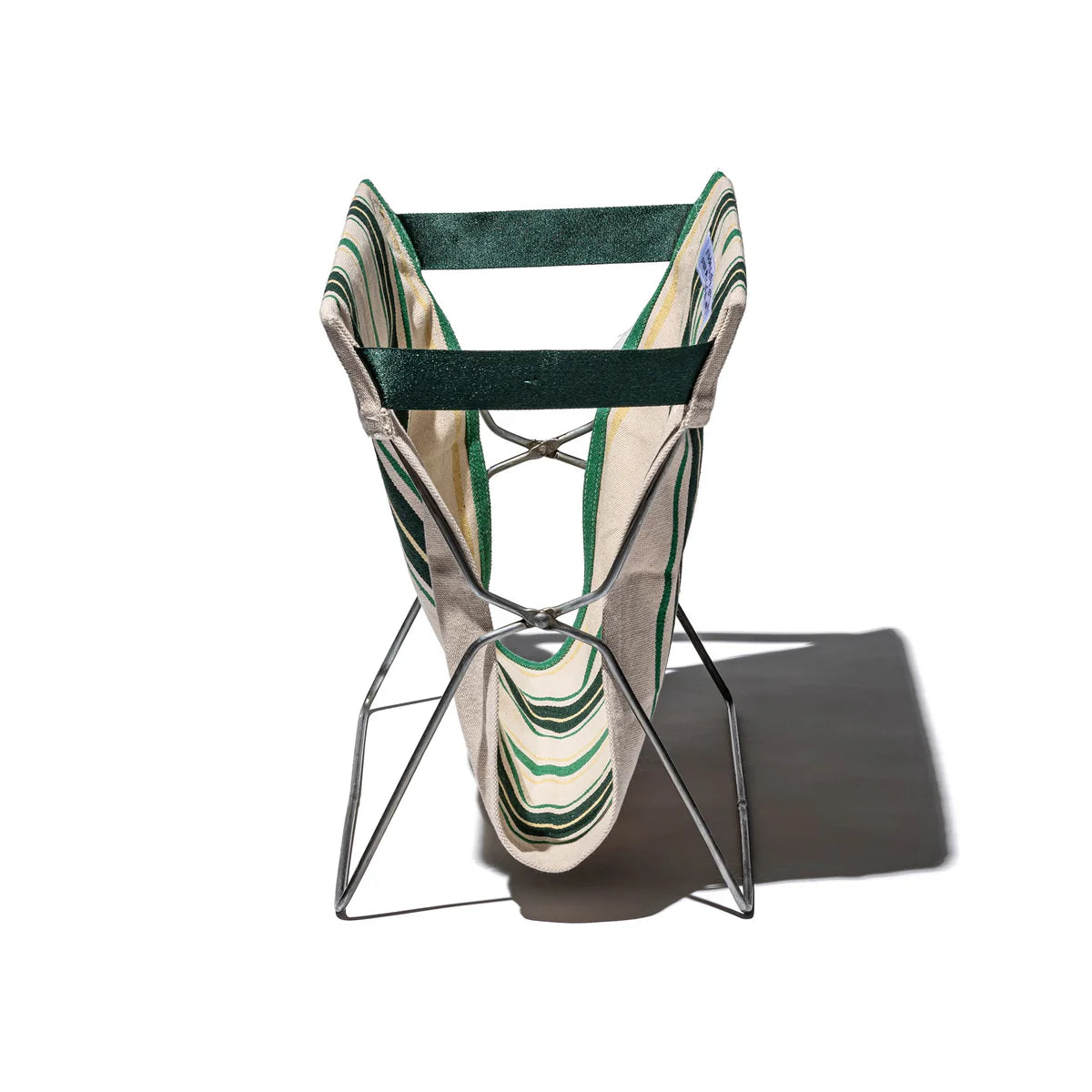 Folding Bag Storage For Café – Green Stripes