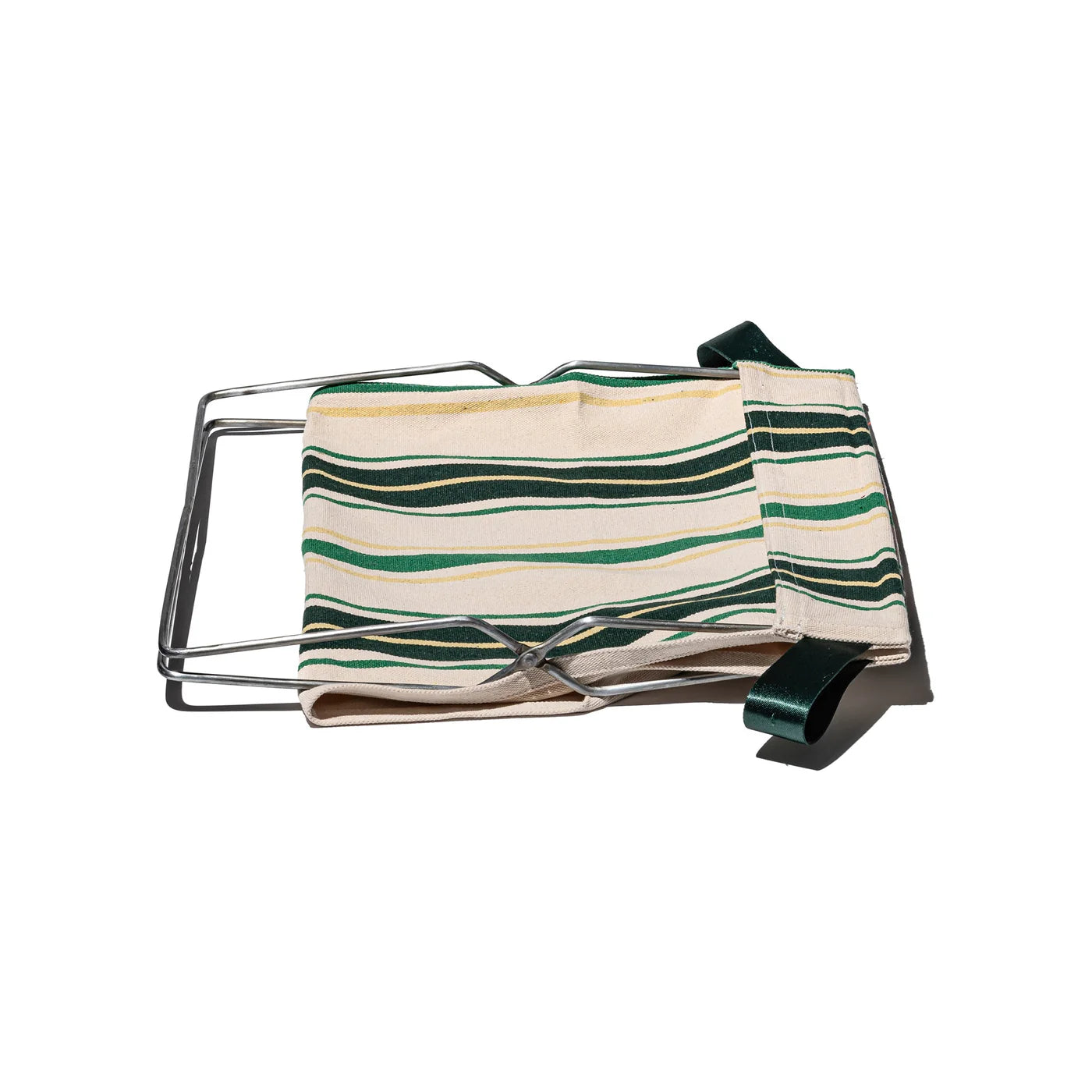 Folding Bag Storage For Café – Green Stripes