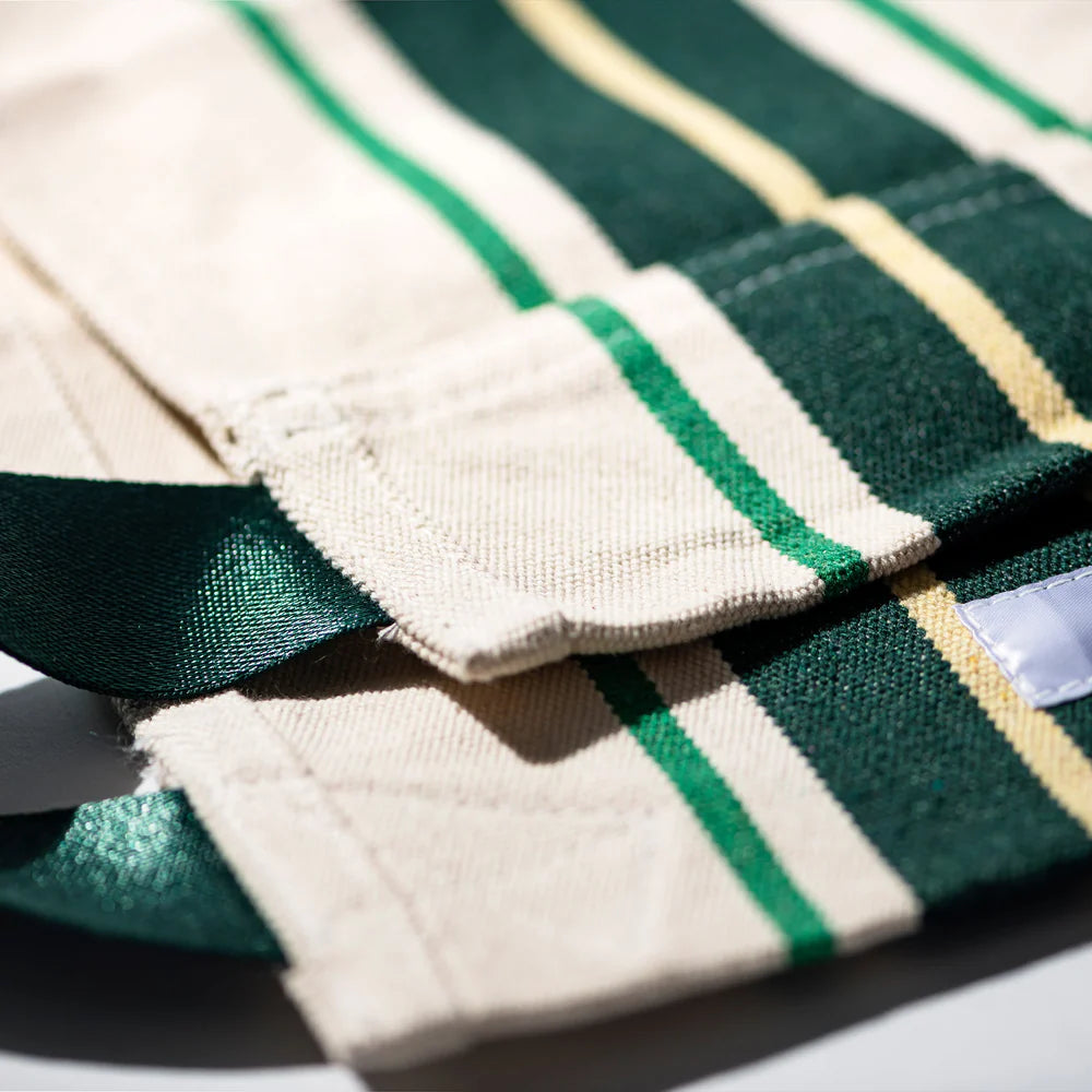 Folding Bag Storage For Café – Green Stripes