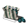 Folding Bag Storage For Café – Green Stripes