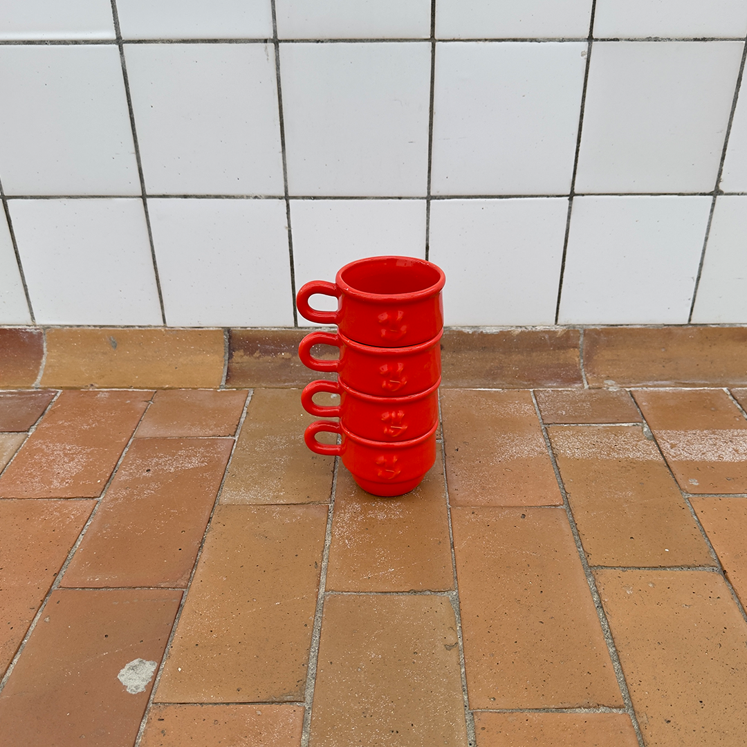 Kantine Espresso Cup Set - Red x Freja Wewer