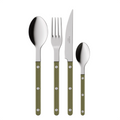 4 Pieces Shiny Cutlery Set - Olive
