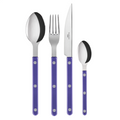 4 Pieces Shiny Cutlery Set - Purple