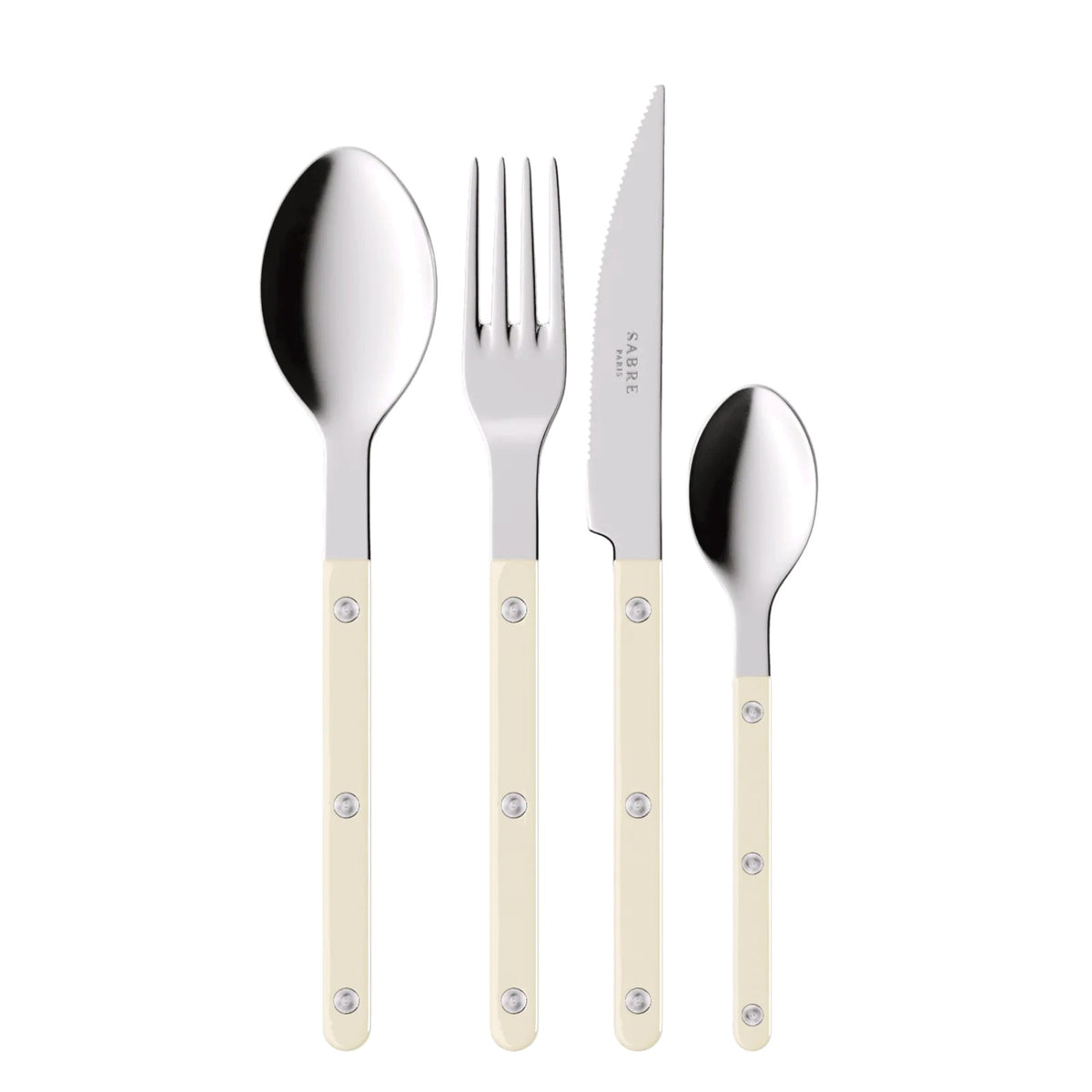 Sabre Paris 4 Pieces Shiny Cutlery Set Ivory