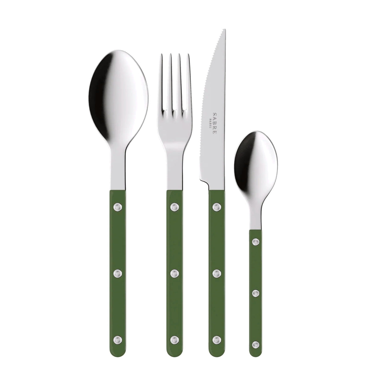 Sabre Paris 4 Pieces Shiny Cutlery Set Green