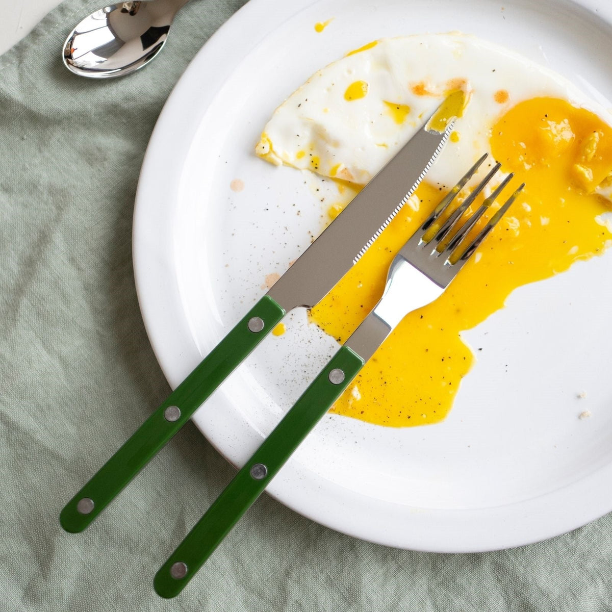 Sabre Paris 4 Pieces Shiny Cutlery Set Green – detail