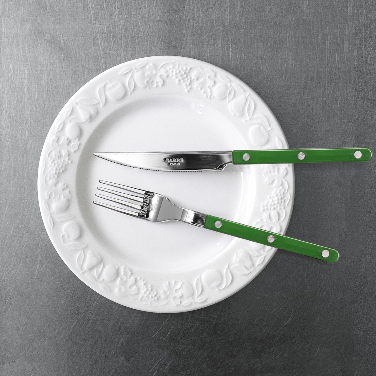 Sabre Paris 4 Pieces Shiny Cutlery Set Green – detail