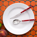 Sabre Paris 4 Pieces Shiny Cutlery Set Burgundy – detail