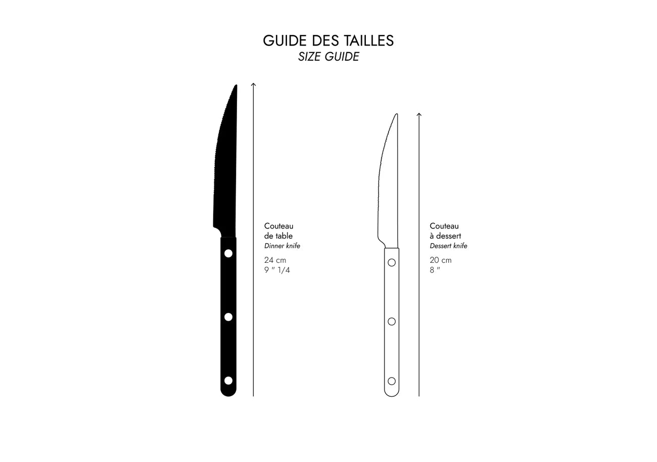 Sabre Paris - Bistrot Dune Dinner Knife | Black