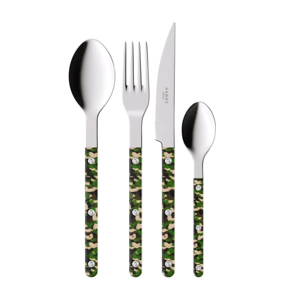 Sabre Paris 4 Pieces Shiny Cutlery Set Camouflage