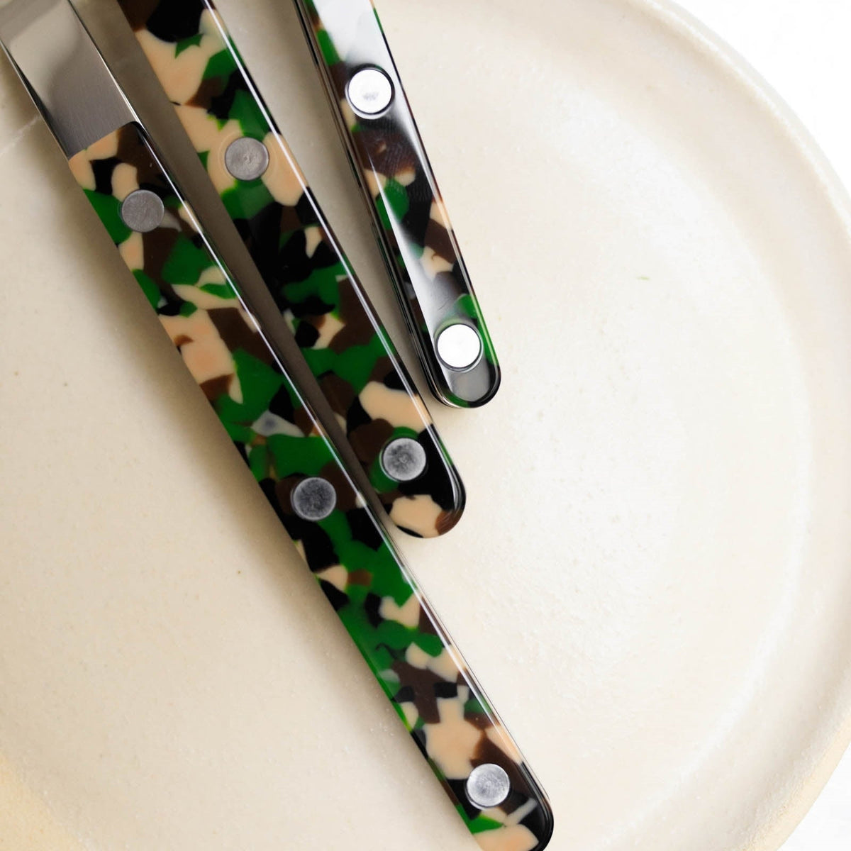 Sabre Paris 4 Pieces Shiny Cutlery Set Camouflage – detail