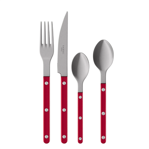 Sabre Paris 4 Pieces Vintage Cutlery Set Red