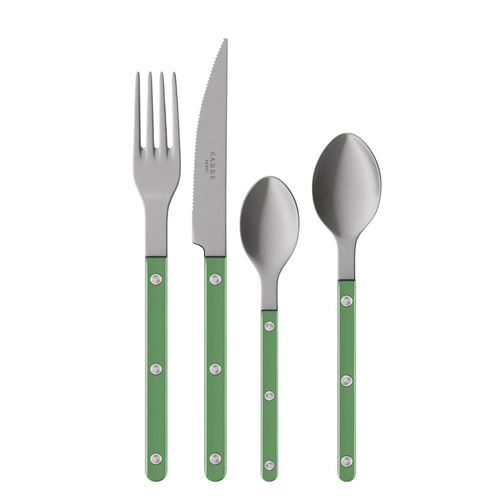 Sabre Paris 4 Pieces Vintage Cutlery Set Garden Green