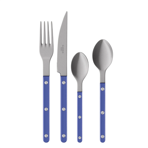 Sabre Paris 4 Pieces Vintage Cutlery Set Lapis Blue