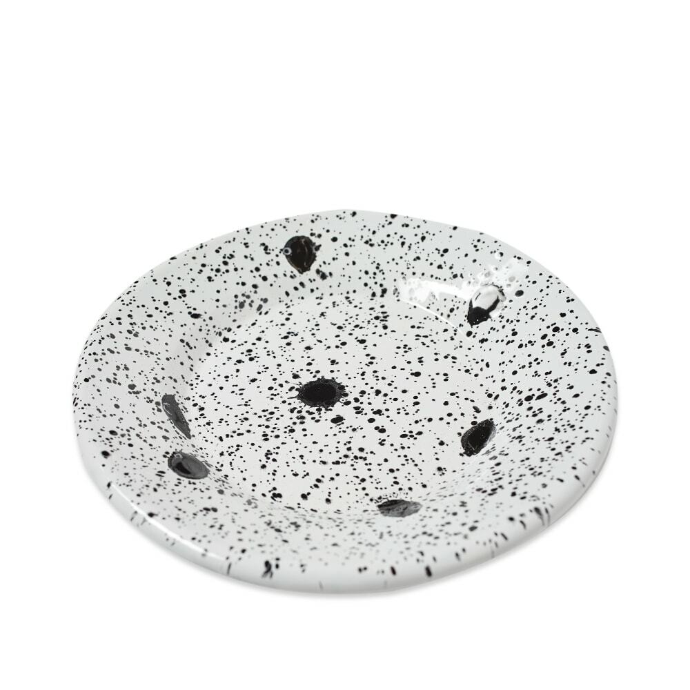 Bornn - Monochrome Small Flat Plate 21cm | Black Splatter