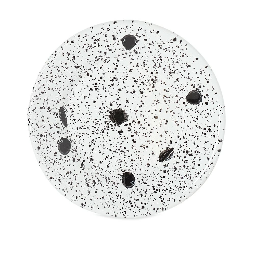 Bornn - Monochrome Small Flat Plate 21cm | Black Splatter