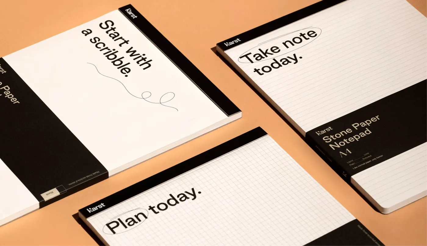 Karst - A4 Stone Paper Notepad | Gird