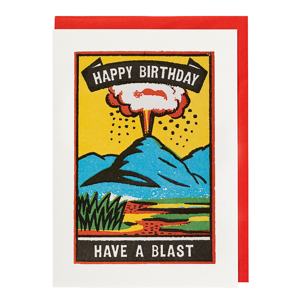 Have A Blast letterpress greeting card by Archivist, printed in the UK on recycled paper