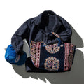 Polyester Cotton Rug Fabric Bag – Navy Blue