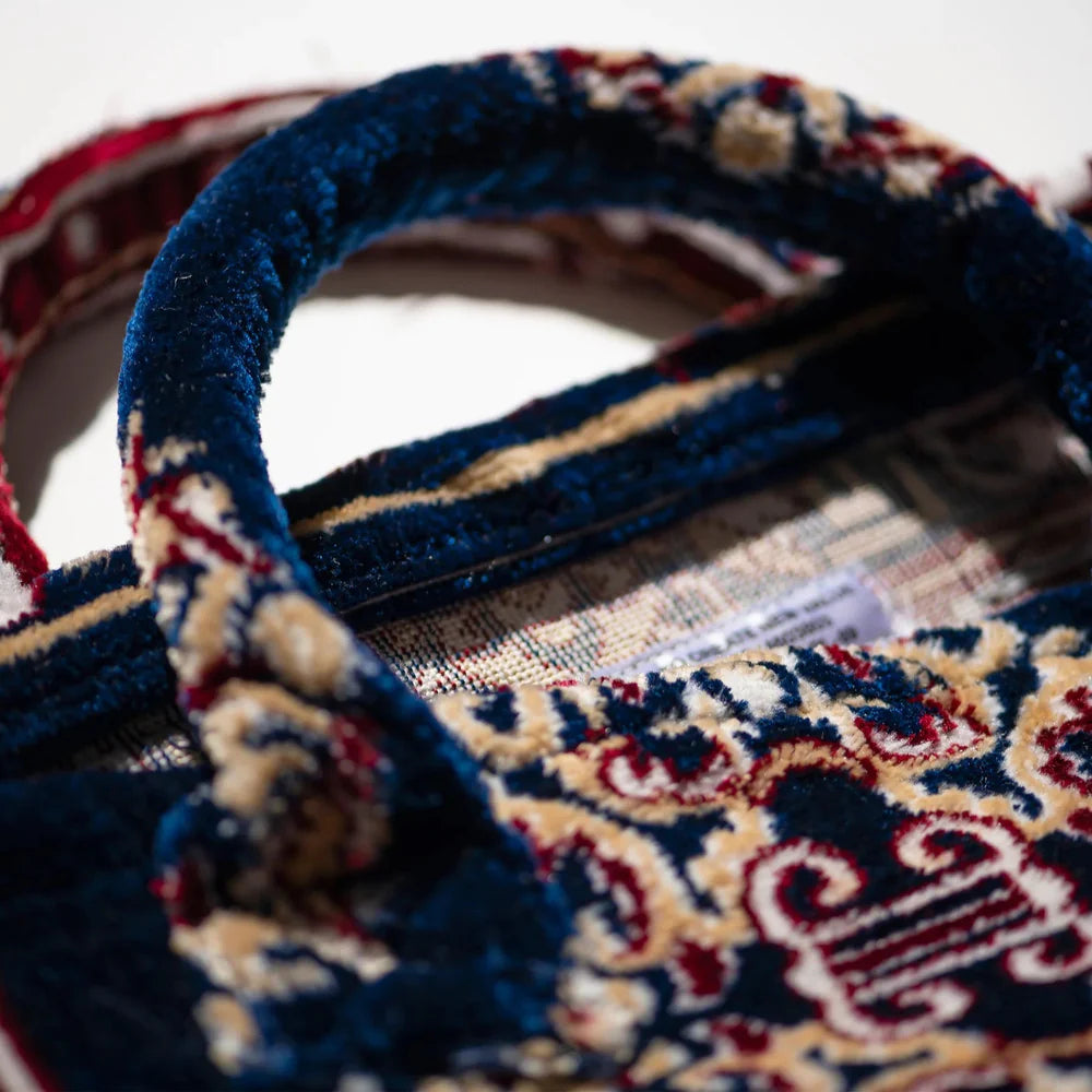 Polyester Cotton Rug Fabric Bag – Navy Blue