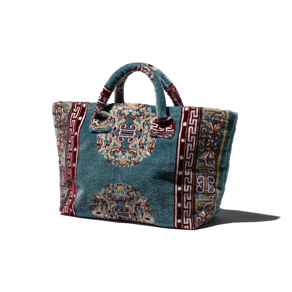 Polyester Cotton Rug Fabric Bag – Blue