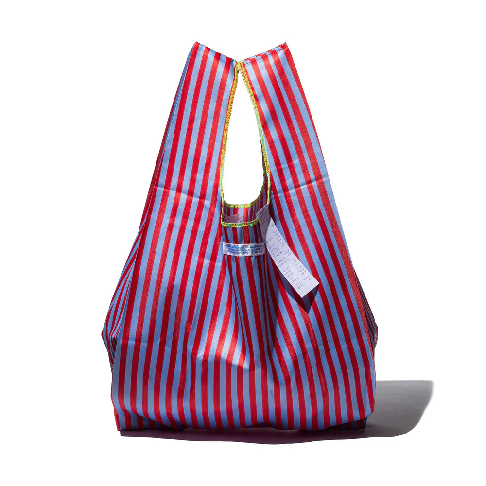 School Tie Fabric Bag – Red x Light Blue