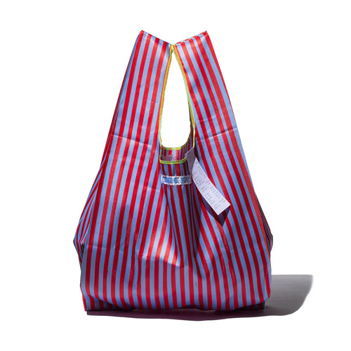 Puebco School Tie Fabric Bag Red x Light Blue