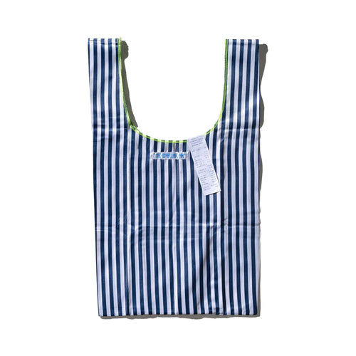 Puebco School Tie Fabric Bag Navy Blue x White – detail